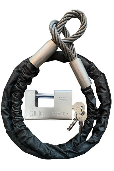 PADRİ 1,5 metre 10 mmlik Kesilmez Çelik Halat Motorsiklet Bağlama motor kilid...