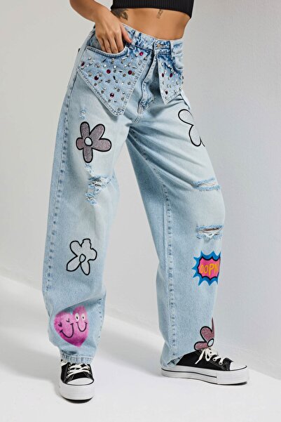 it's basic Women's Ice T-12S6-3 Skater Fit Embroidered Patterned Special Desi...