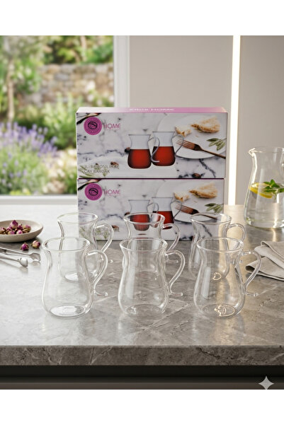 ceviz home züccaciye tekstil ltd şirketi Modern Şık 6'lı Borosilikat Isıya Da...