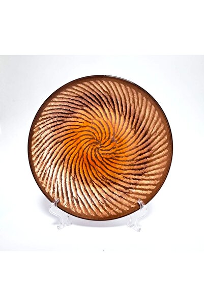 pumikaia Platou de Servire Premium - maro teracotă& bej auriu, 27 cm diametru