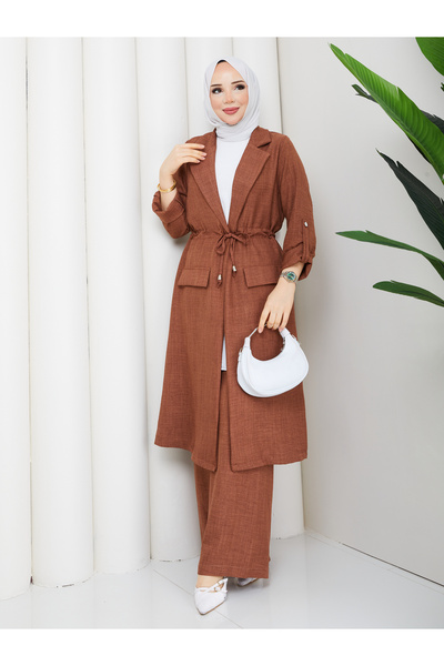 modapark.ist Women's Long Tie-Up Trouser Set