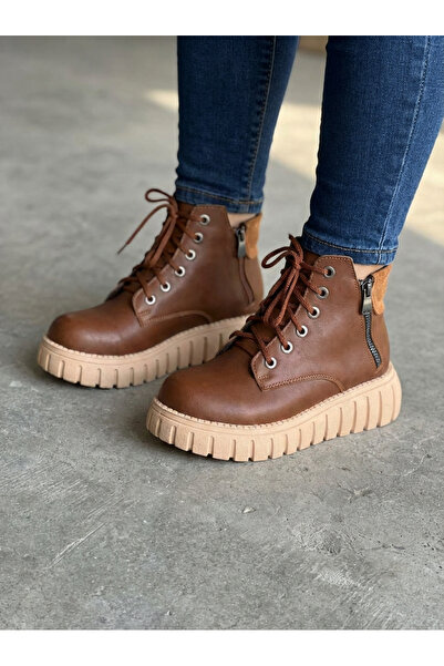 I Love Shoes Γυναικείες μπότες Malarion Καφέ Ματ Δερμάτινες