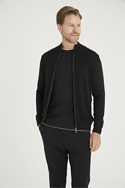 KLY Set de zestre negru cu mânecă lungă pentru bărbați, 5 piese 5044