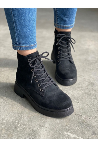 I Love Shoes Γυναικείες Μπότες Voltera Μαύρο Σουέντ