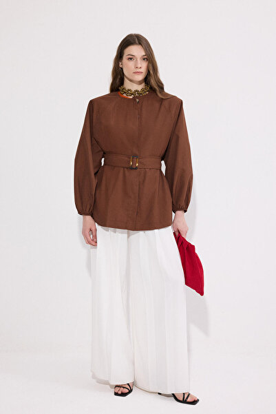 Touché Privé Balon Kol Belted Seasonal Bomber Jacket