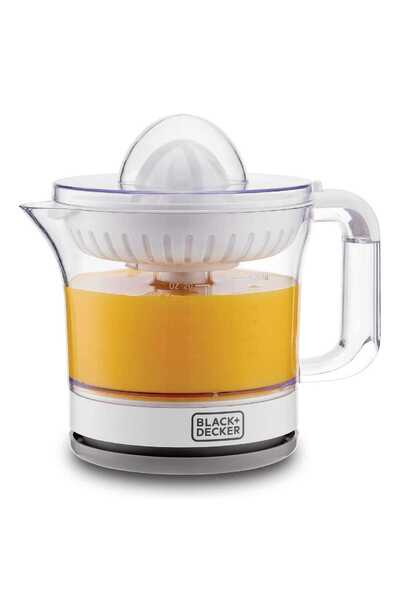 Black and Decker عصارة بلاك اند ديكر بقوة 25 واط مع سعة عصر 600 مل، شفافة