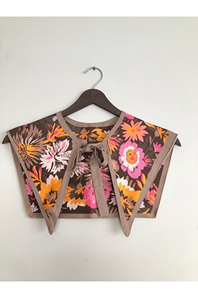 alinastore New Generation Shoulder Shawl with Flower Pattern, Collar
