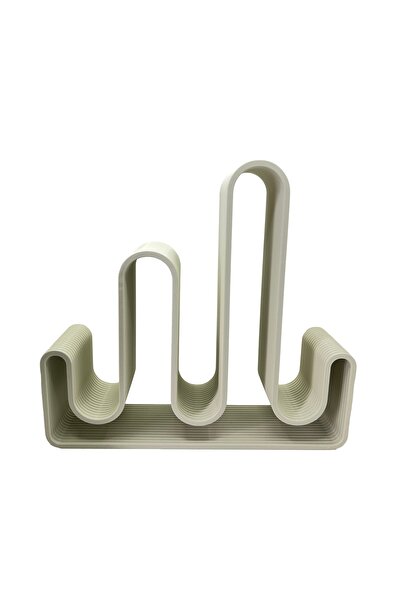 No branded Wave Book Organizer – 3 Hanging Book Holder, Wavy Ribbon Design