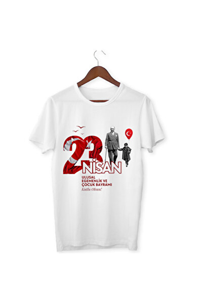 ALPŞAN TİCARET Μπλουζάκι 23 Απριλίου Μπλουζάκι 23 Απριλίου Λευκό μπλουζάκι γι...