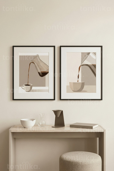 Tontilika Μινιμαλιστικό σετ ζωγραφικής Coffee Art με 2 ξύλινα πλαίσια