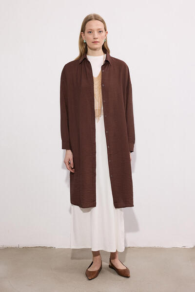 Touché Privé Natural Textured Maxi Shirt