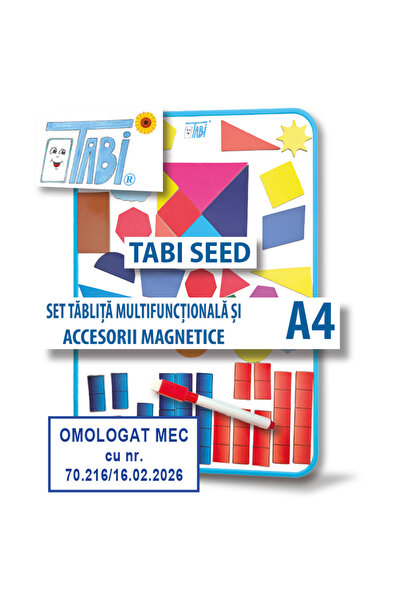 Editura Sigma TABI SEED Tablă multifuncțională A4 cu accesorii magnetice