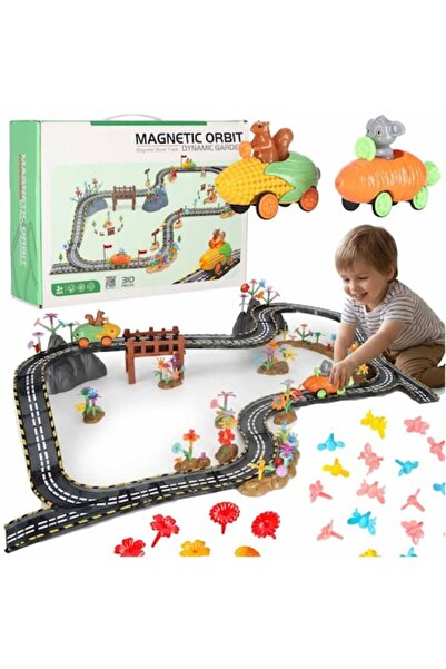 SOLTOY Μαγνητική Πίστα Αγώνων Αυτοκινήτων, SOLTOY ®   Δυναμικός Κήπος, 310 Κο...