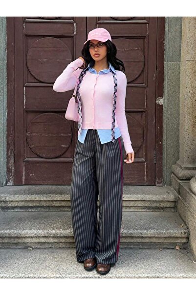 Bak'ap Striped Palazzo Trousers