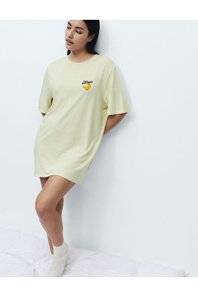 Marks & Spencer Desenli Pamuk Karışımlı Gecelik