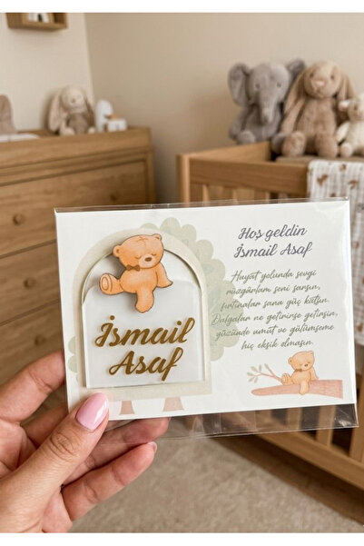 LABİREND PRODUCTS 10'lu paket Pencere form Pleksi Ayı Figürlü Bebek Magnet Ka...