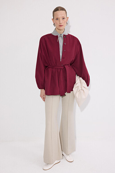 Touché Privé Balon Kol Belted Seasonal Bomber Jacket