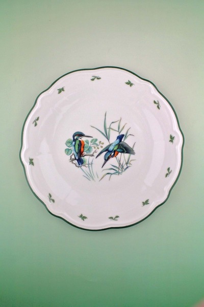 Bursa Porselen Dekor Kingfisher Green Net Porcelain Serving/Wall Plate