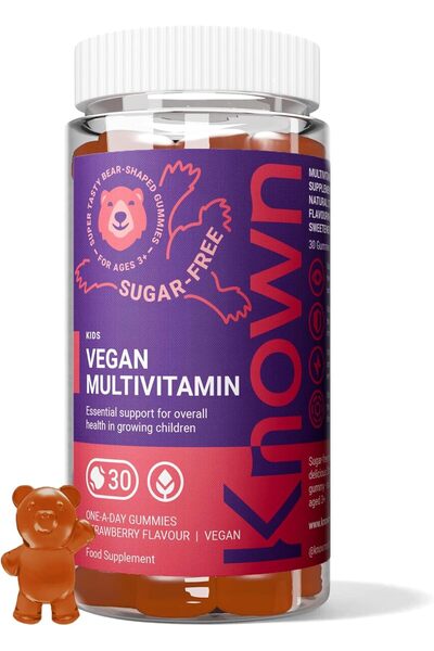 KNOWN. فيتامينات متعددة للأطفال من ماركة مشهورة - خالية من السكر، تحتوي على ف...