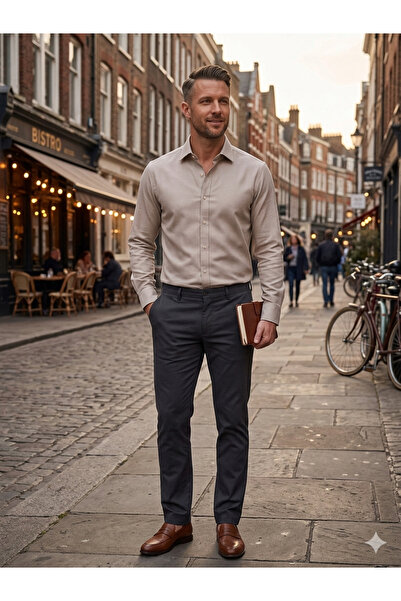 Fine Touch Men's Shirt Premium Series – Modern Cut, Stylish Combination, High...