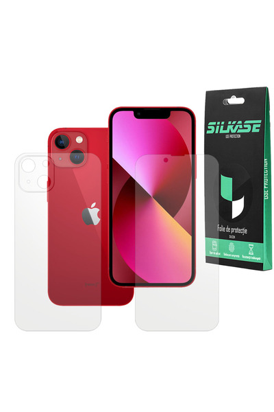 SILKASE Set 2 folii mate pentru Apple iPhone 13 Mini, protectie telefon, silicon