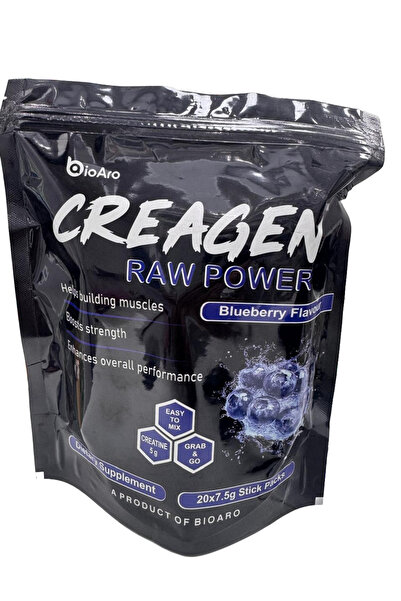 BioBera مسحوق كريجين الخام بنكهة التوت الأزرق
