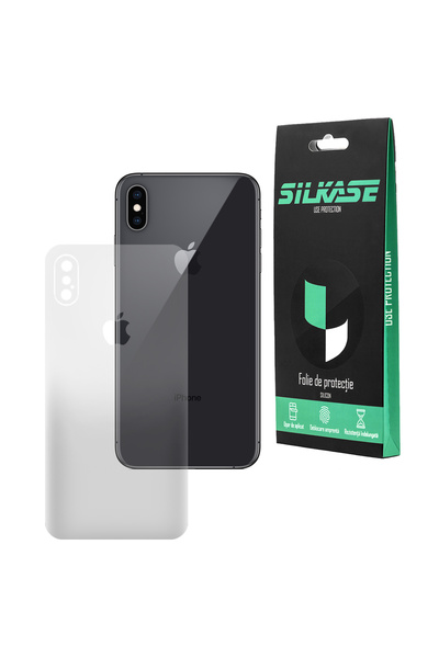 SILKASE Folie spate mata pentru Apple iPhone XS Max, protectie spate, silicon