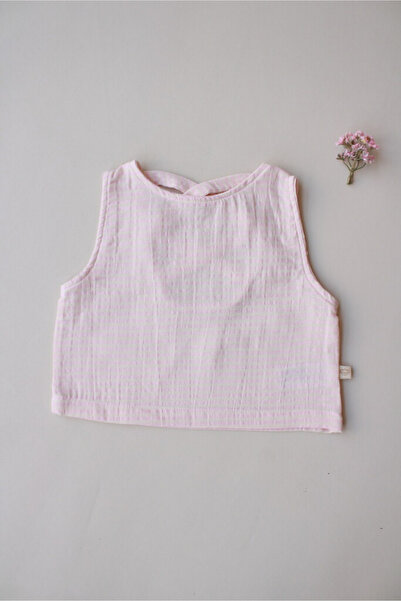 Oh La La Koala For Little Ones Powder Cross Back Detailed Girls' Top