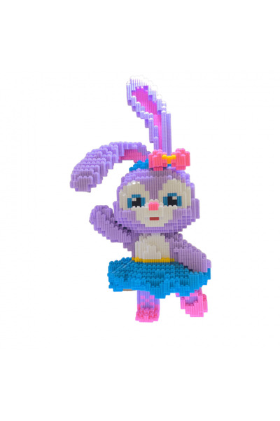 Toybox Cartoon Rabbit Building Bricks Set, DIY Block Building Set for Kids, E...