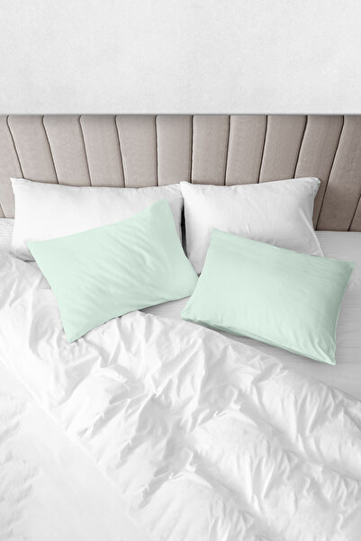 Monolisse 100% Organic Cotton Akfil Pillowcase Set of 2 - 50X70 cm Light Mint