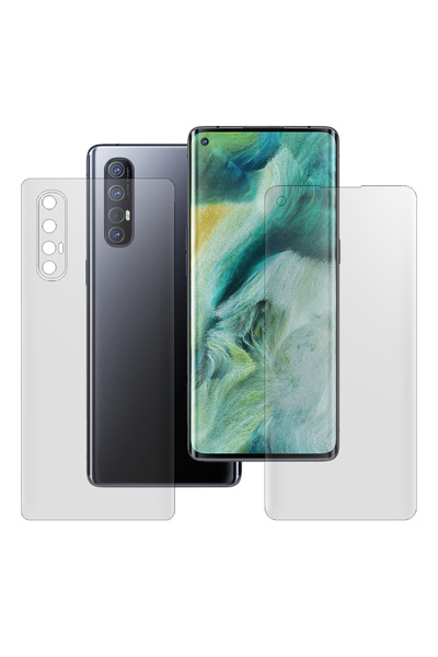 SILKASE Set of 2 matte foils for Oppo Find X2 Neo, phone protection, silicone