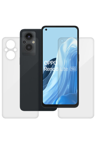 SILKASE Set of 2 foils for Oppo Reno8 Lite 5G, phone protection, silicone