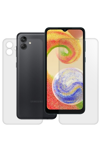 SILKASE Set of 2 matte foils for Samsung Galaxy A04e, phone protection, silicone