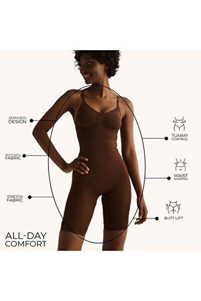 VIGORV Seamless Long-Legged Bodysuit Corset Waist Tightener