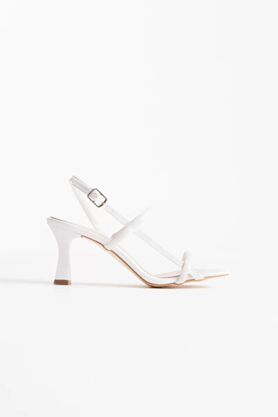 Sitello.Co Γυναικεία πέδιλα με λευκό τακούνι TR12MY06B