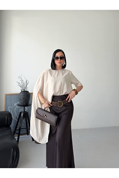 ZF BUTİK Γυναικεία μοντέρνα μπλούζα με λεπτομέρεια από μανίκια καμπάνα