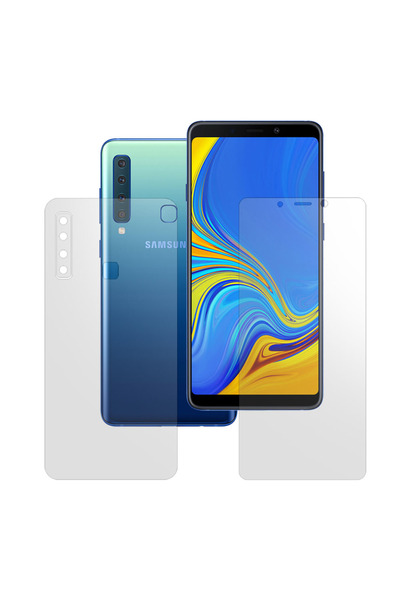 SILKASE Set of 2 matte foils for Samsung A9 (2018), phone protection, silicone