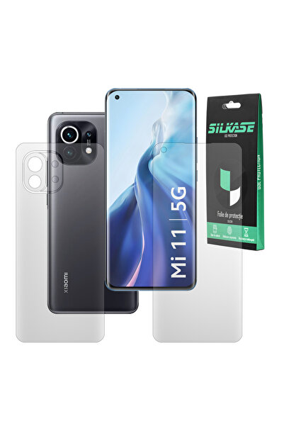 SILKASE Set of 2 matte foils for Xiaomi Mi 11, phone protection, silicone