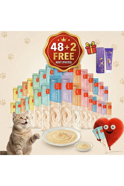 Wanpy Kedi Ödül Maması 48+2 Adet – Karışık Çeşitli Lezzetler, Petix Multivita...