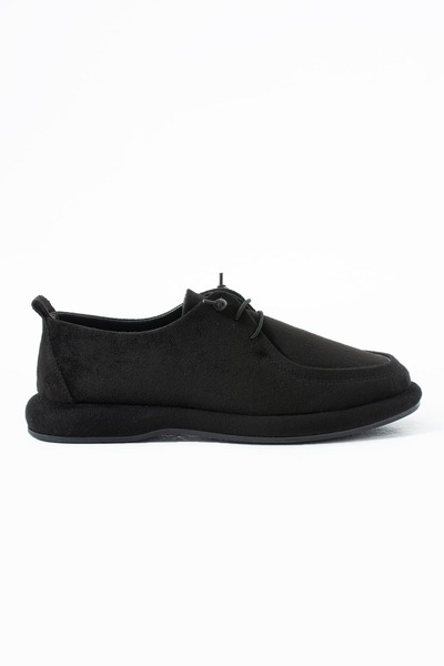 Siena Shoes حذاء لوفر نسائي من ليو برباط من الجلد السويدي الأسود