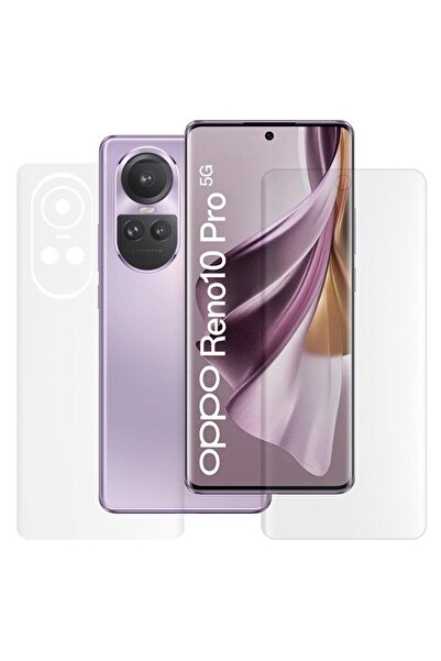 SILKASE Set of 2 matte films for Oppo Reno 10, phone protection, silicone