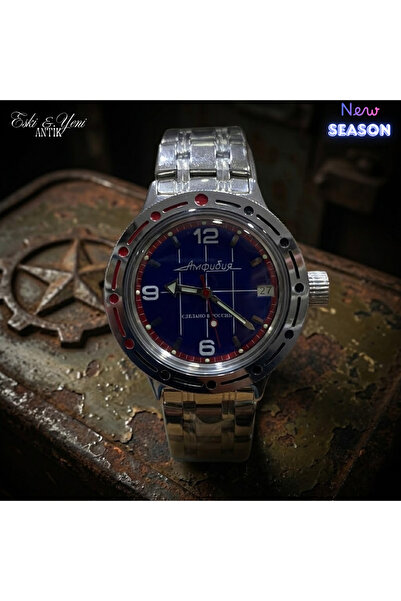 ESKİ YENİ ANTİK ساعة يد غواصين أوتوماتيكية من فوستوك أمفيبيا بطول 200 متر - م...