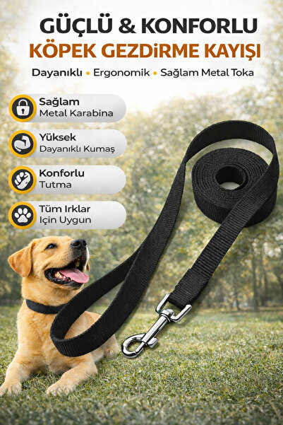 Vi Caro Köpek Gezdirme Kayışı Güçlü Metal Karabina Dayanıklı Konforlu Tasma K...