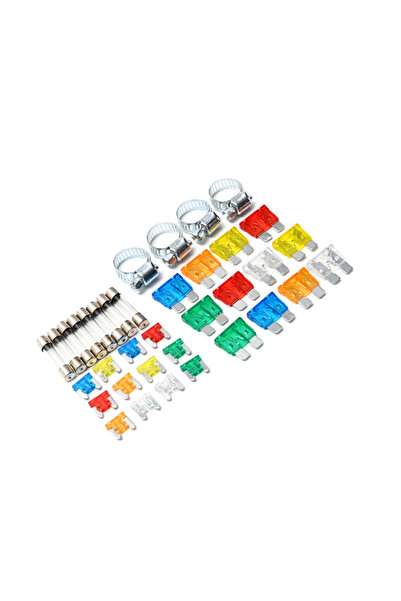 Lawazim Car Fuse Kit 36 Piece Mini Standard Blade Tube Fuses with 16mm Hose C...