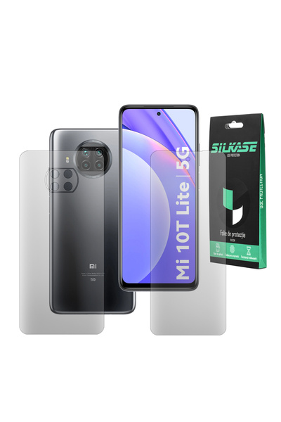 SILKASE Set of 2 matte films for Xiaomi Mi 10T Lite, phone protection, silicone