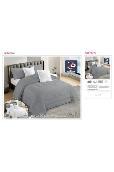 Not specified مفرش ساده وجهين نفرين 6قطع والقطع كالتالي