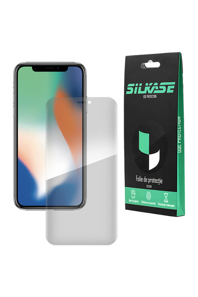 SILKASE Folie pentru Apple iPhone X, protectie ecran, silicon