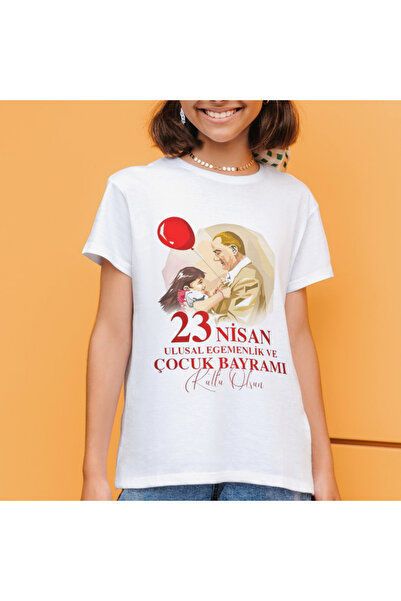 ALPŞAN TİCARET Μπλουζάκια 23 Απριλίου Μπλουζάκι 23 Απριλίου Λευκό μπλουζάκι γ...