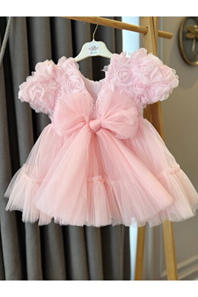 Baby Aden BabyAden tul cu flori în relief, cu fundă detașabilă, costum pentru...