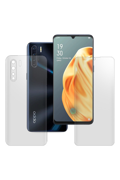SILKASE Set of 2 matte foils for Oppo A91, phone protection, silicone